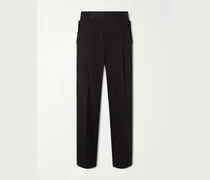 Pleated Cotton Trousers
