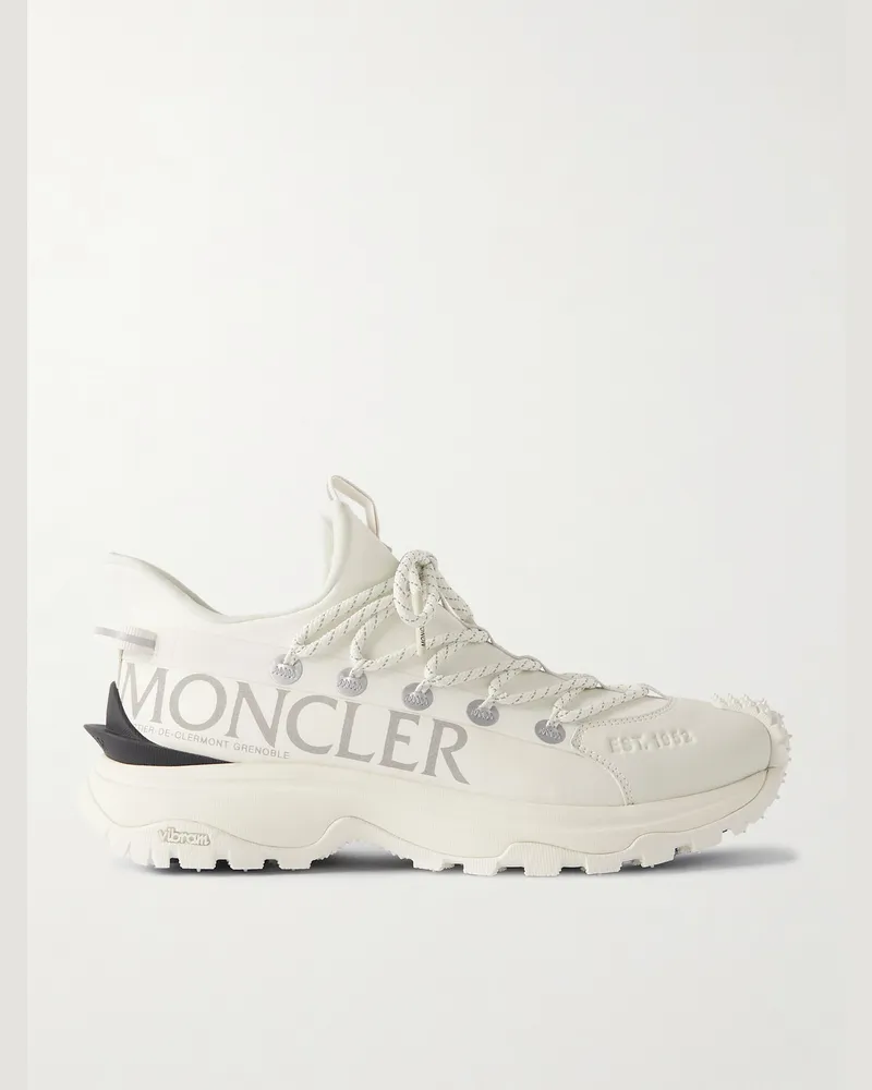 Moncler Trailgrip Lite 2 Logo-Print Rubber-Trimmed Ripstop Sneakers White