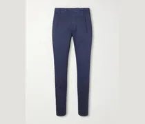Slim-Fit Cotton-Blend Twill Chinos