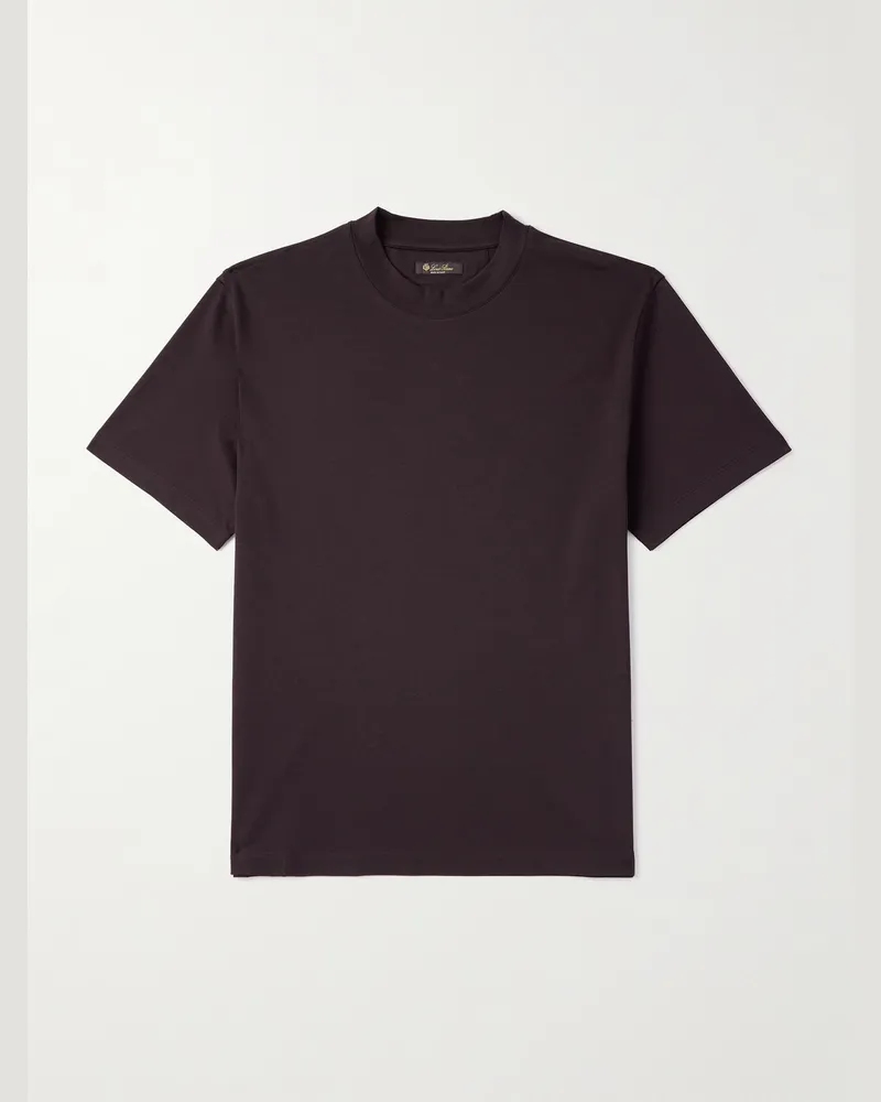 Loro Piana T-Shirt aus Baumwoll-Jersey Braun