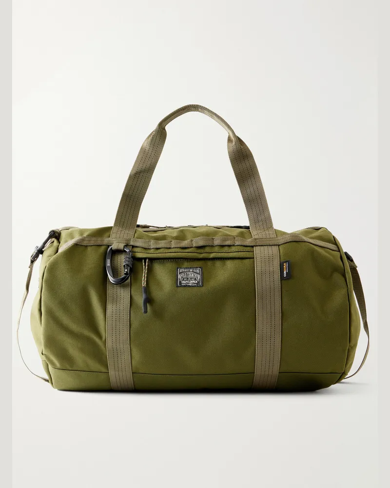 Ralph Lauren Logo-Appliquéd Canvas Weekend Bag Green