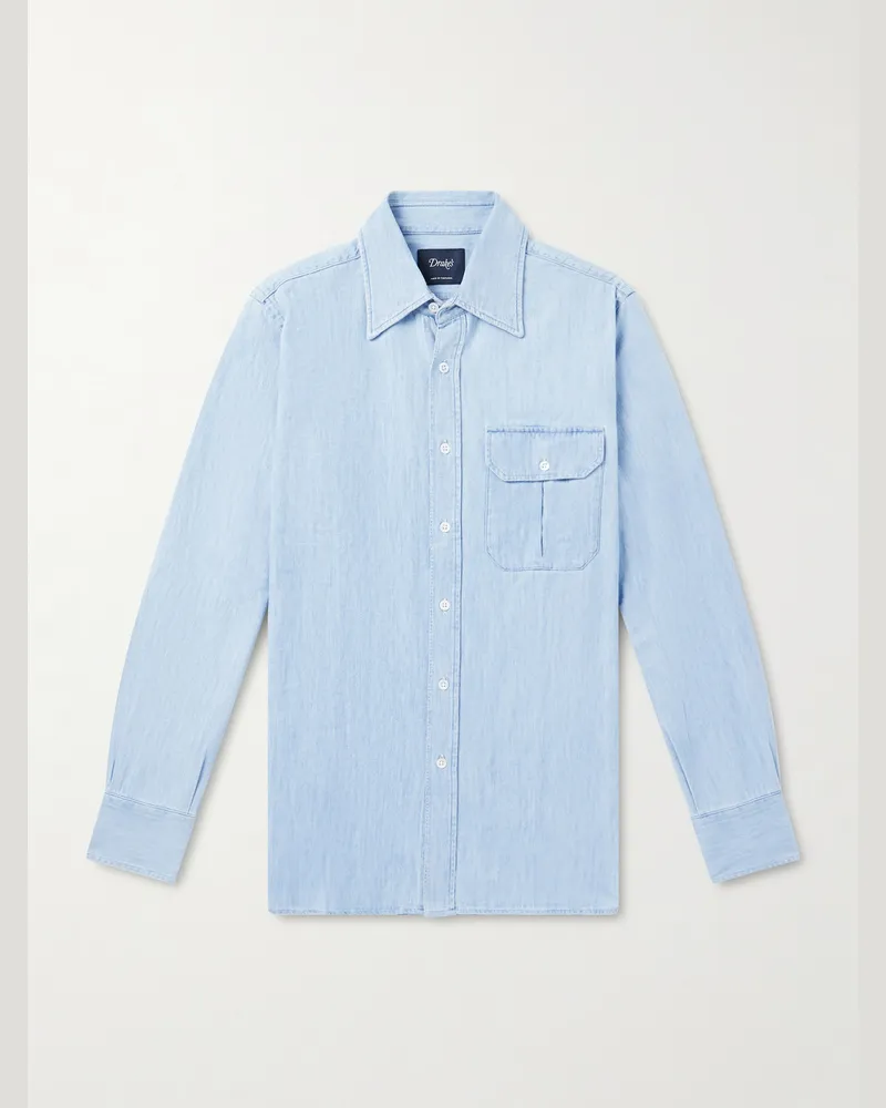 Drake's Jeanshemd Blau