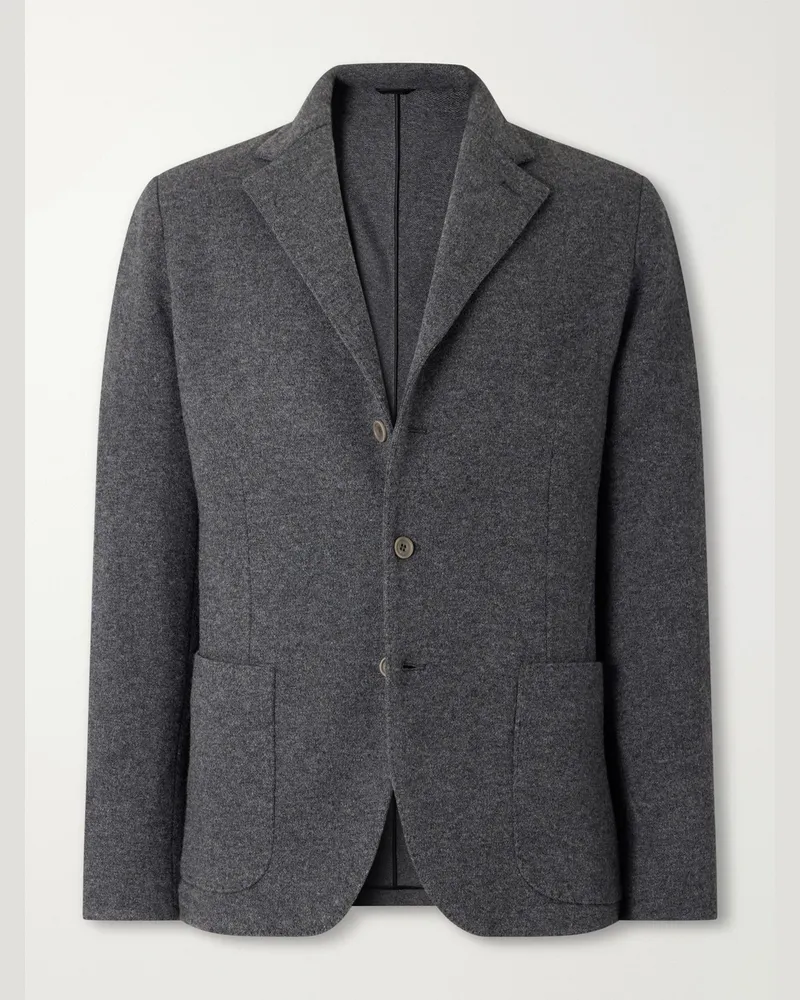 Anderson & Sheppard Unstructured Wool and Cashmere-Blend Blazer Gray