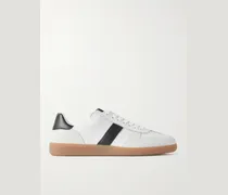 Archer Suede-Trimmed Leather Sneakers