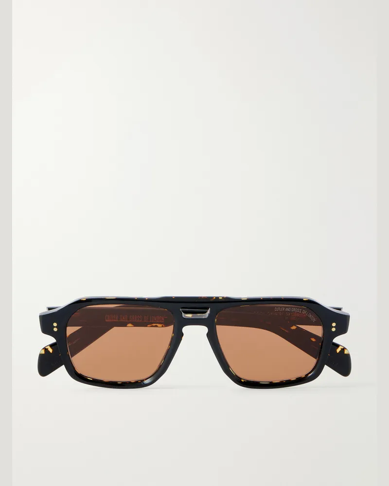 Cutler and Gross GR15 Aviator-Style Tortoiseshell  Acetate Sunglasses Tortoiseshell