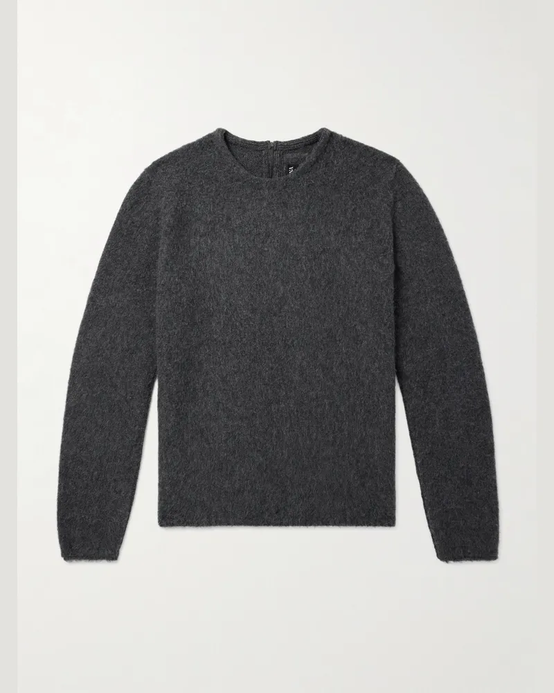 Ermenegildo Zegna Pullover aus gebürstetem Kaschmir Grau