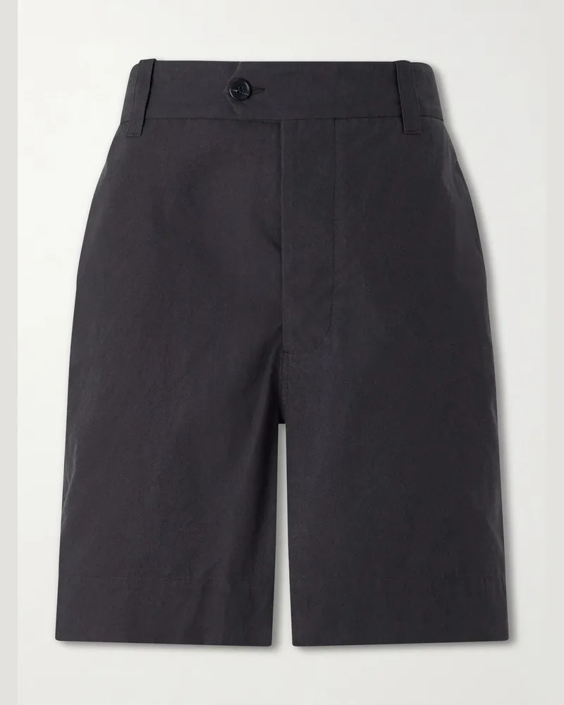 Margaret Howell Straight-Leg Cotton Shorts Brown