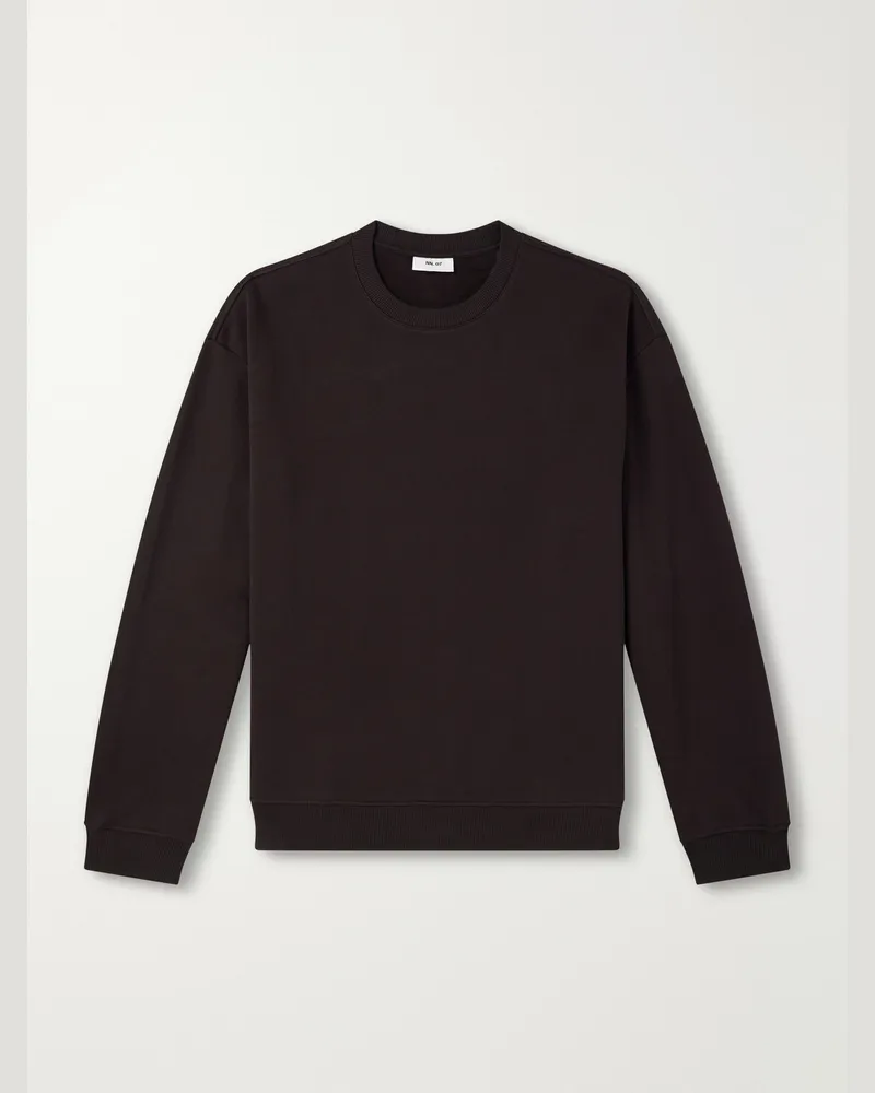 NN 07 David 3014 Organic Cotton-Jersey Sweatshirt Brown