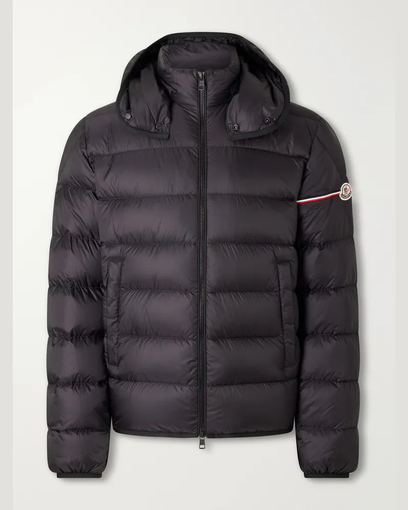 Moncler Ravenlock Hooded Quilted Shell Down Jacket Black