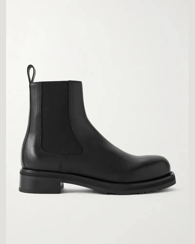 The Row Chelsea Boots aus geöltem Leder Schwarz