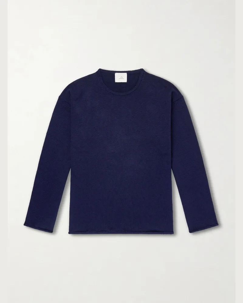 The Elder Statesman Nora Lite Sycamore Cotton Sweater Blue