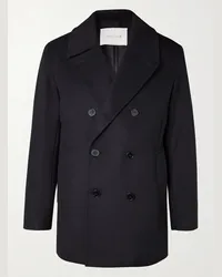 MACKINTOSH Dalton Peacoat aus einer Woll-Kaschmirmischung Blau