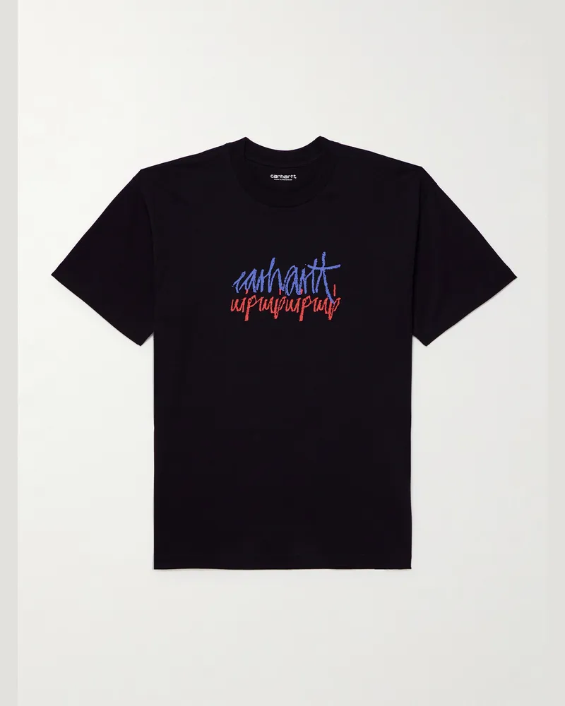 Carhartt WIP Stereo T-Shirt aus Baumwoll-Jersey mit Print Schwarz