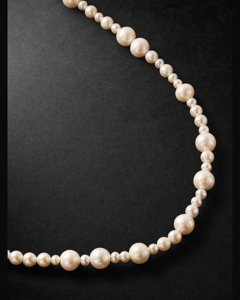 MAOR Perlina Sterling Silver and Pearl Necklace White