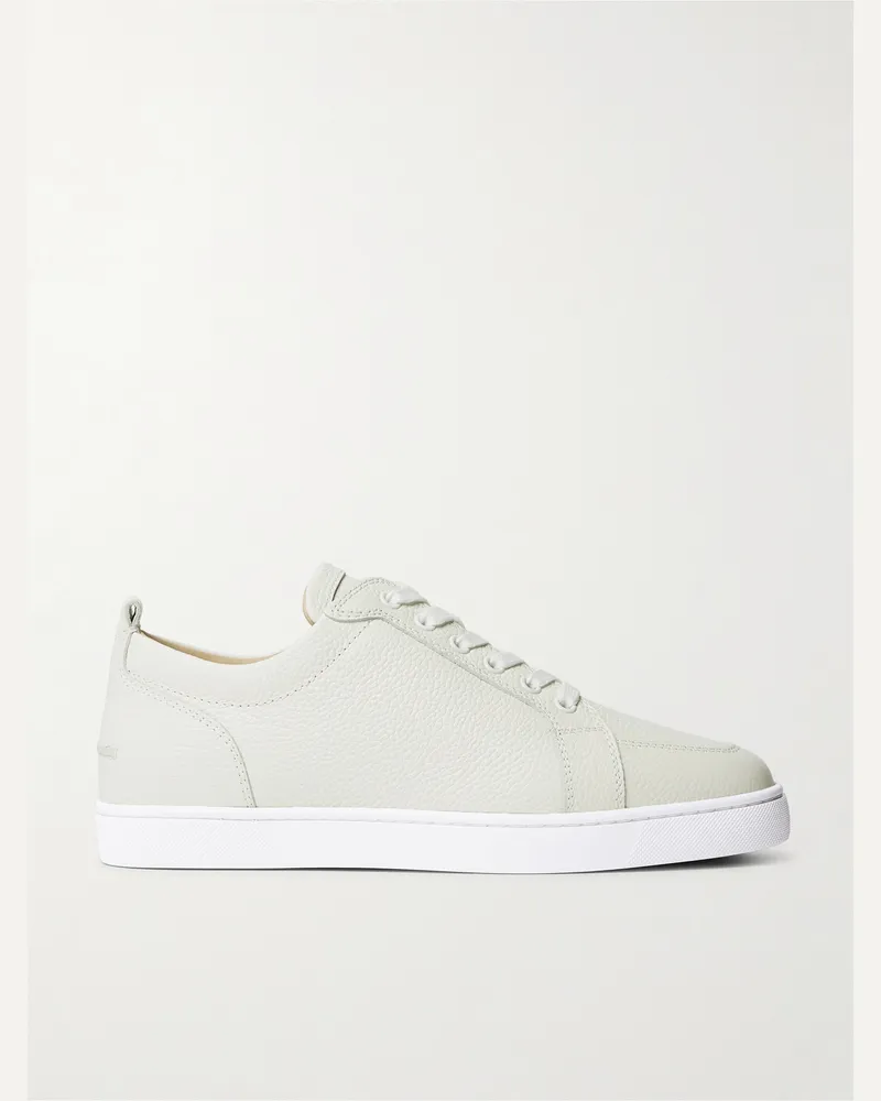 Christian Louboutin Rantulow Full-Grain Leather Sneakers Neutrals