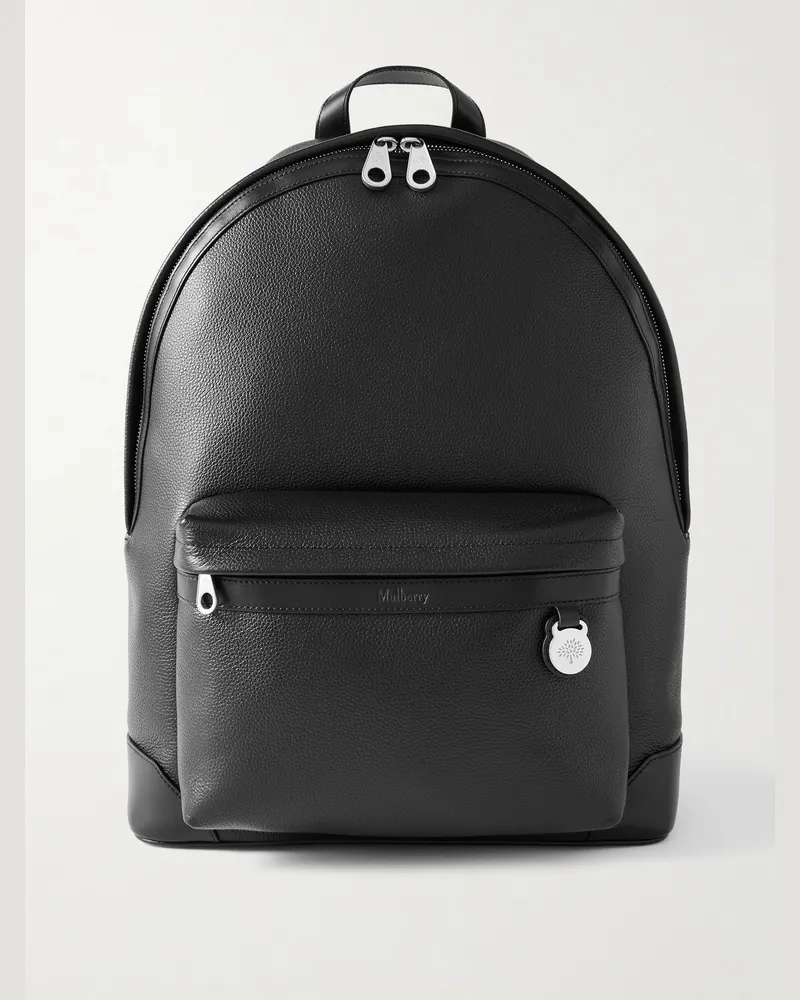 Mulberry Heritage Rucksack aus vollnarbigem Leder Schwarz