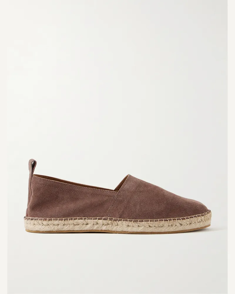 MR P. George Espadrilles aus Veloursleder Braun