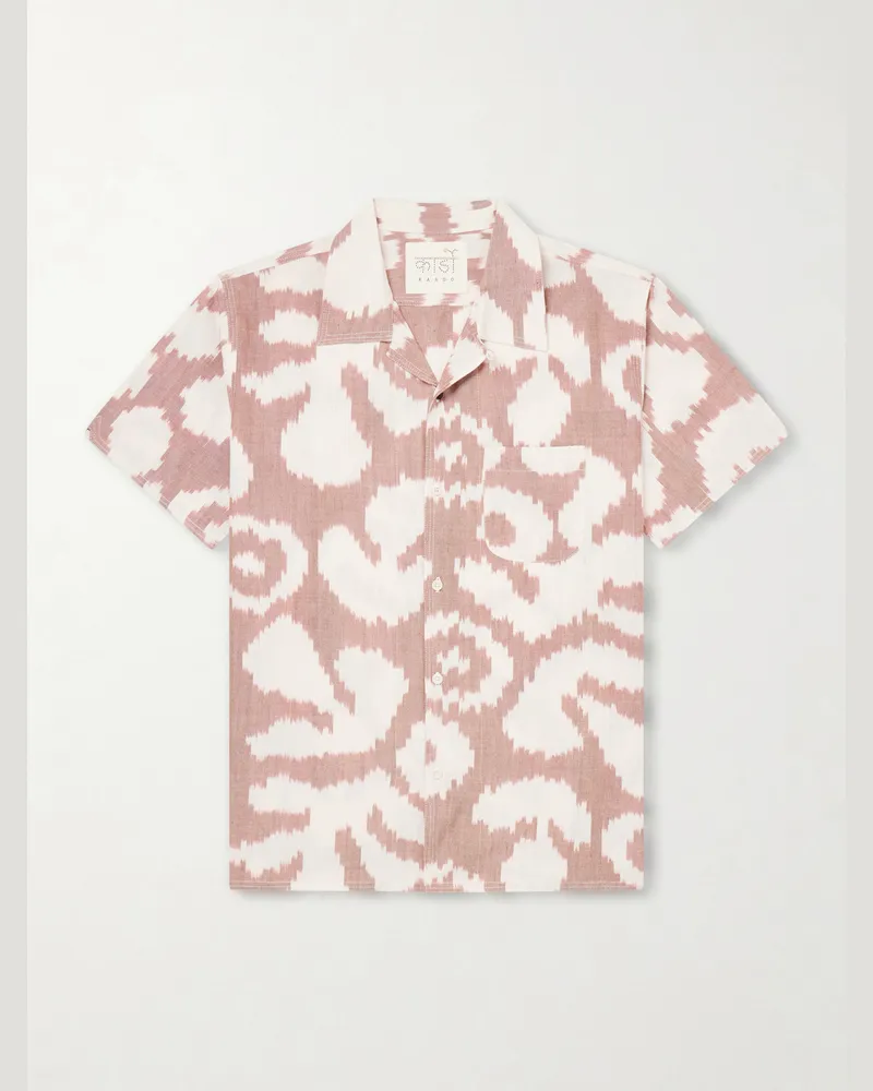 KARDO Chintan Embroidered Cotton Shirt Brown