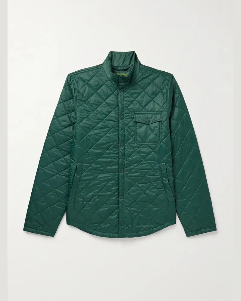 Sid Mashburn Traveler schmal geschnittene Jacke aus gestepptem Nylon mit „Cashpad®“-Wattierung Grün
