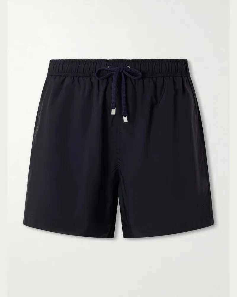 Ermenegildo Zegna Straight-Leg Mid-Length Swim Shorts Blue