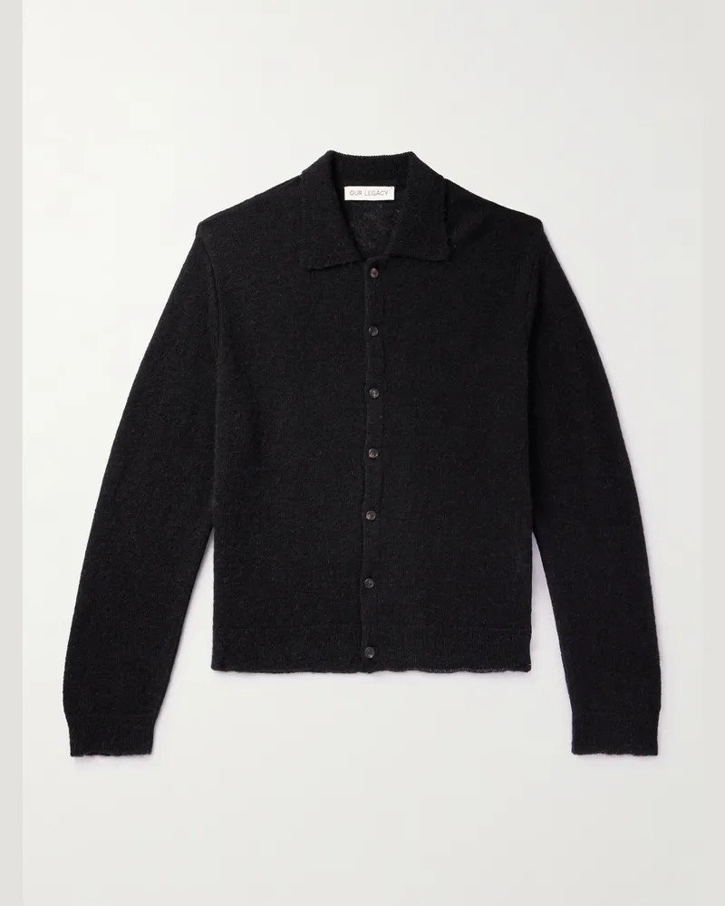 Our Legacy Evening Cardigan aus einer Alpakawollmischung Schwarz