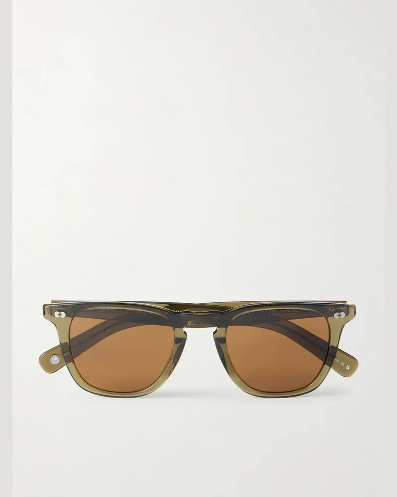 Garrett Leight Brooks X D-Frame Acetate Sunglasses Brown