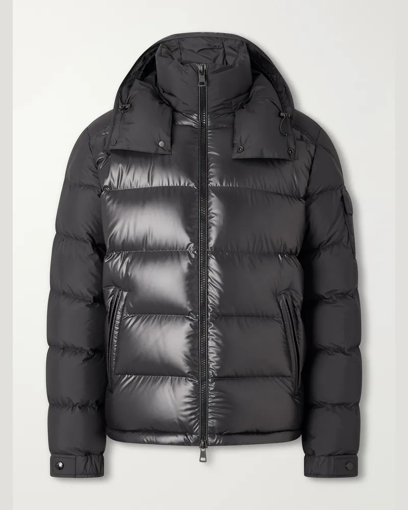 Moncler Maya Hooded Quilted Shell Down Jacket Black
