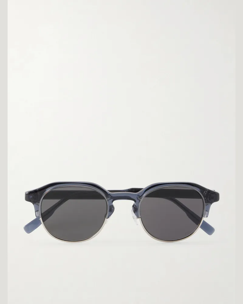 Dior Dioribbon Rounded-Frame Acetate Sunglasses Blue