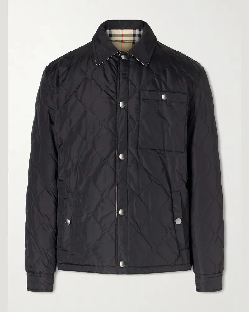 Burberry Reversible Padded Quilted Shell Jacket Black