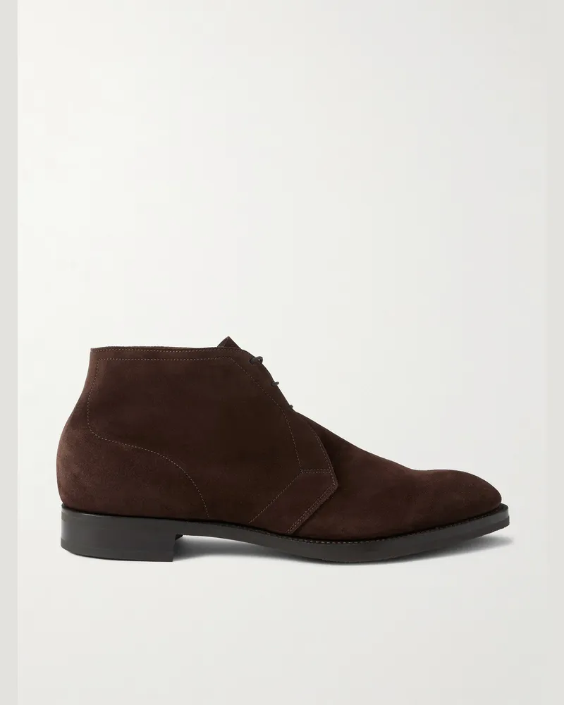 Edward Green Shanklin Suede Chukka Boots Brown