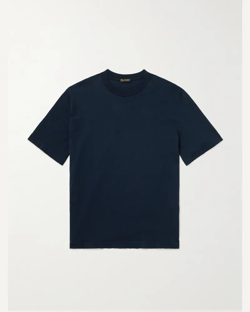 Rubinacci Sorrento T-Shirt aus Baumwoll-Jersey Blau