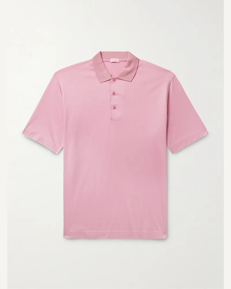 Charvet Cotton Polo Shirt Pink