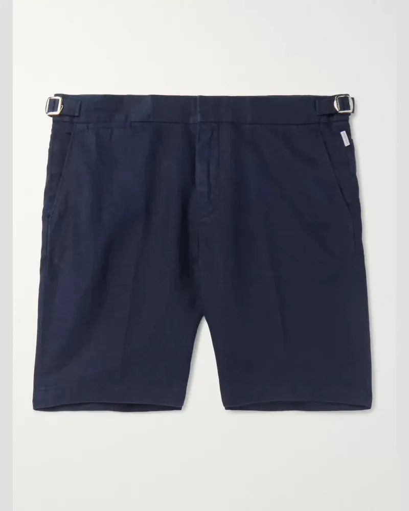 Orlebar Brown Norwich Slim-Fit Linen Shorts Blue