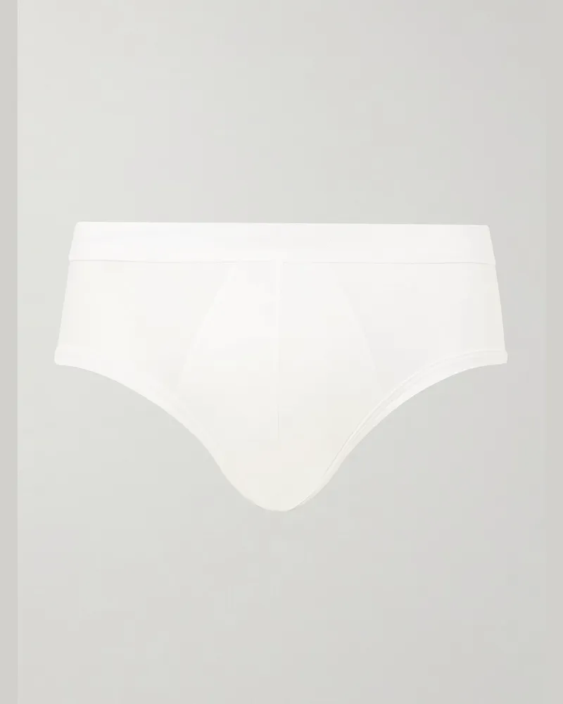 Zimmerli Slip aus Sea-Island-Baumwolle Weiß
