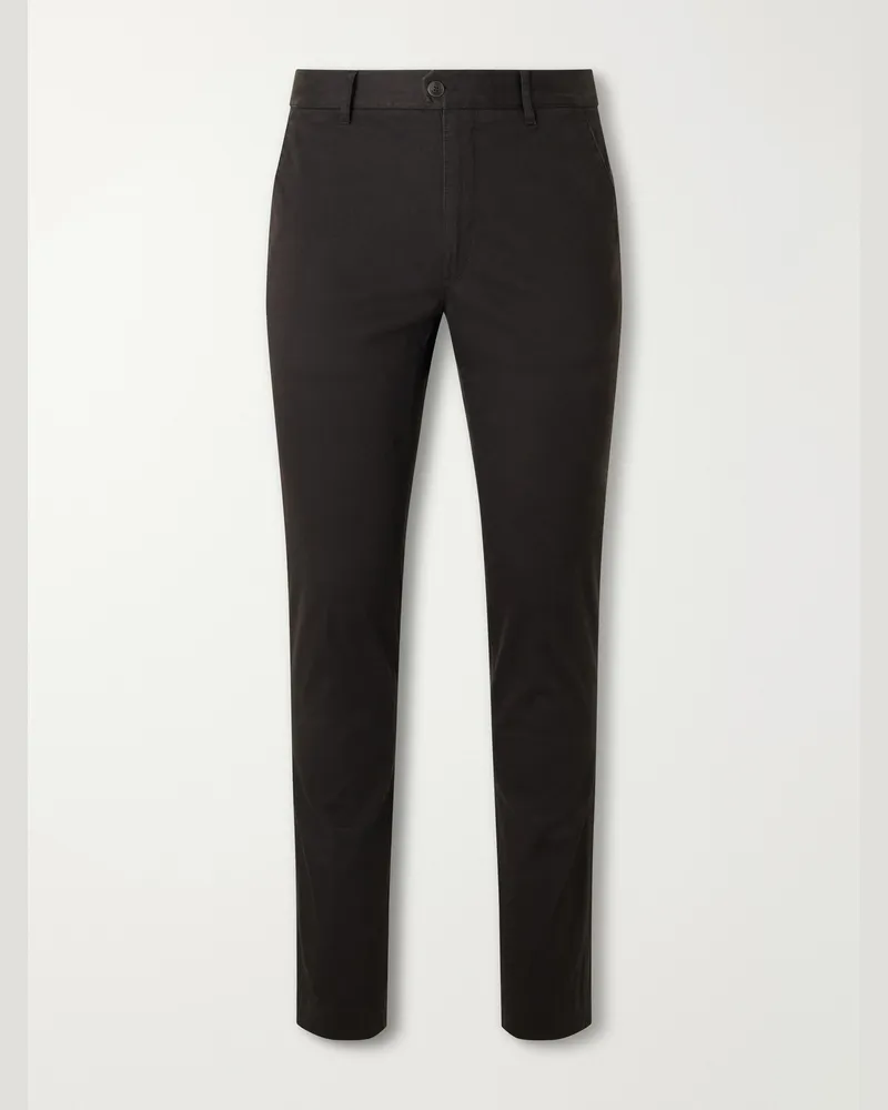 Slowear Straight-Leg Cotton-Blend Twill Trousers Brown