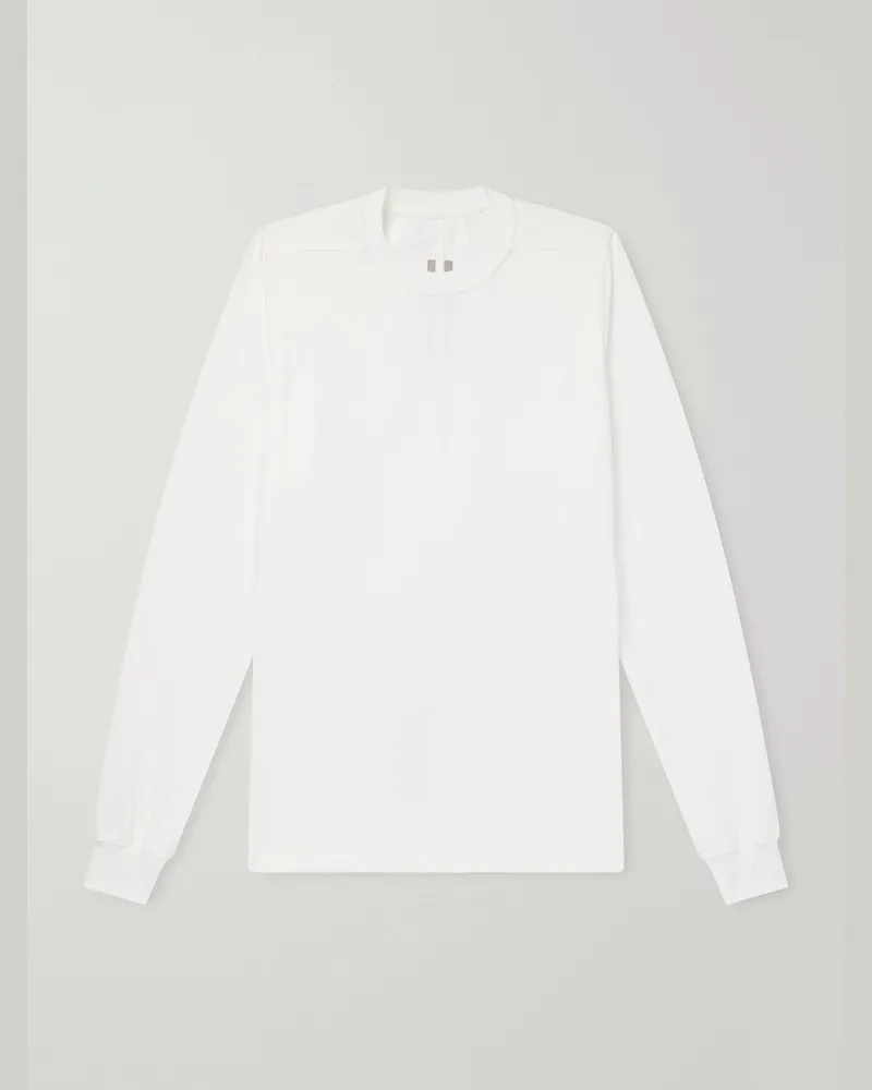 Rick Owens Crewneck Cotton-Jersey Shirt White