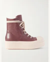 Rick Owens Ramones High-Top-Sneakers aus Leder Rot