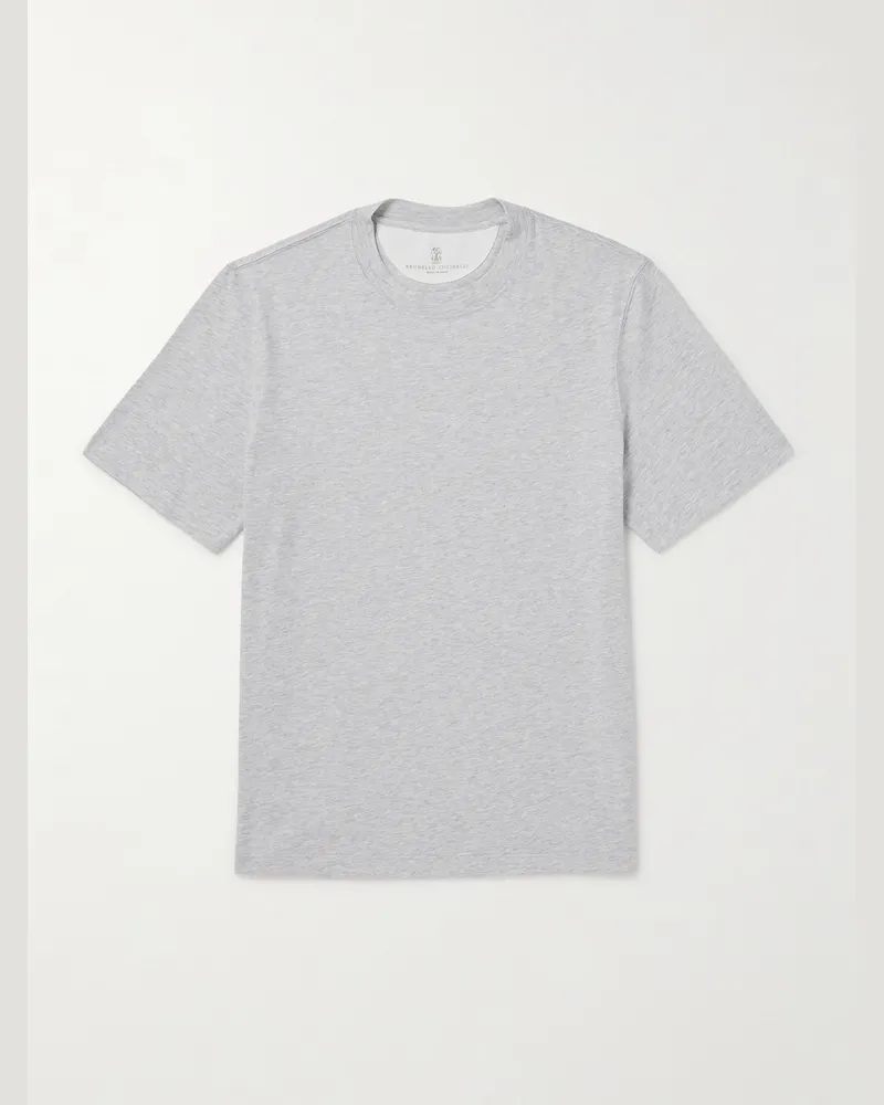 Brunello Cucinelli T-Shirt aus Baumwoll-Jersey Grau