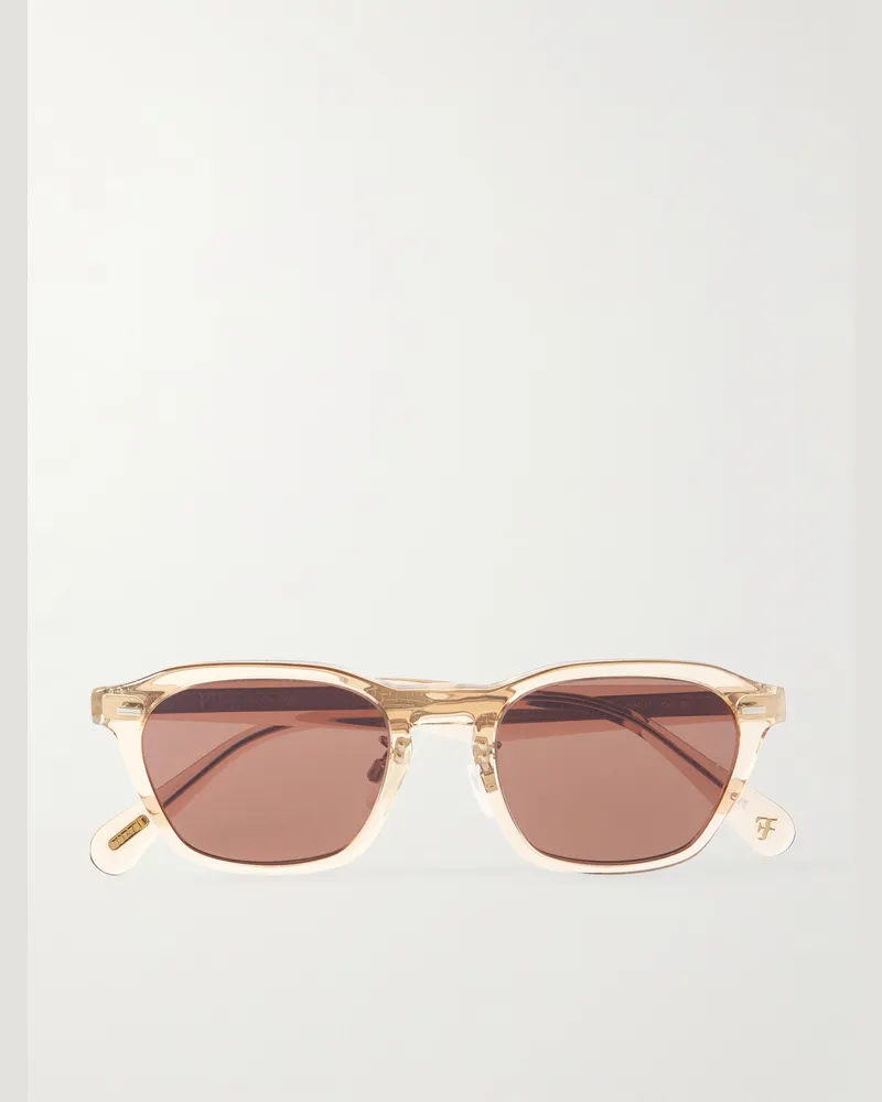 Oliver Peoples Roger Federer R-11 D-Frame Acetate Sunglasses Neutrals