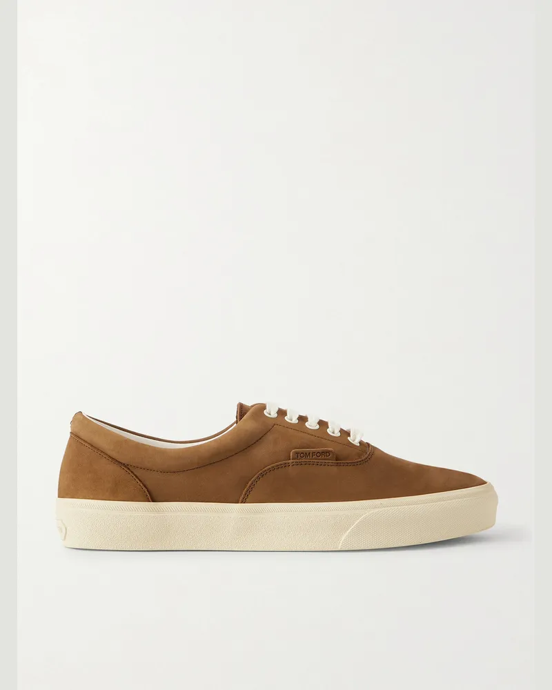 Tom Ford Jude Sneakers aus Nubukleder Braun