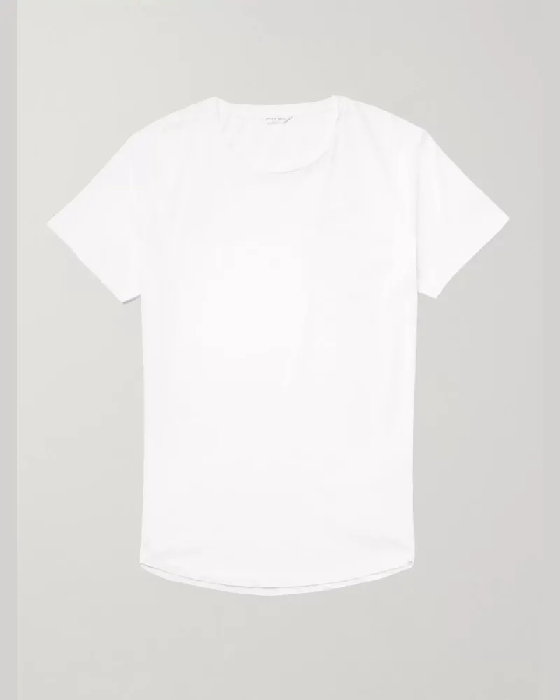 Orlebar Brown OB-T schmal geschnittenes T-Shirt aus Baumwoll-Jersey Weiß