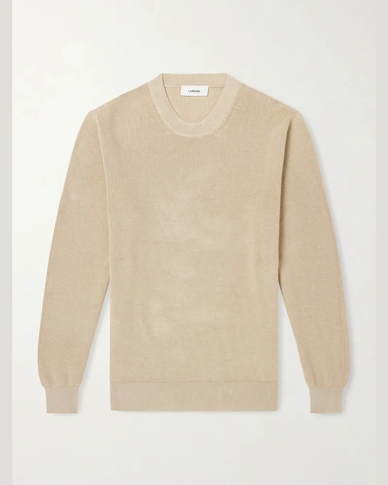 LARDINI Cotton Sweater Neutrals