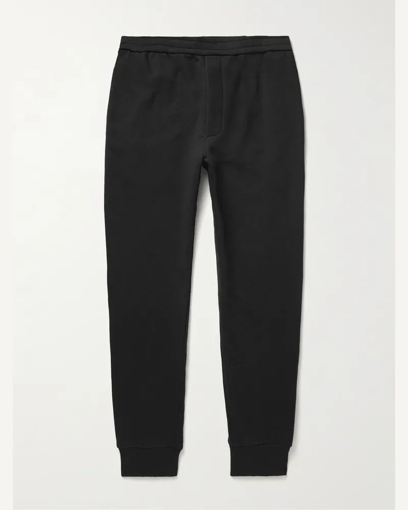 The Row Edgar schmal zulaufende Jogginghose aus Baumwoll-Jersey Schwarz