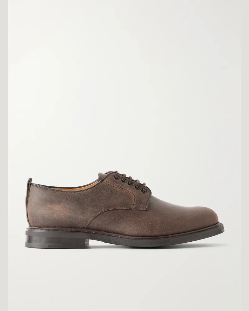 Church's Pentire Waxed-Suede Derby Shoes Brown