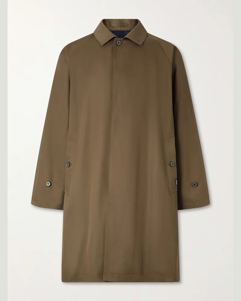 Neighborhood Balcollar Cotton-Gabardine Trench Coat Green