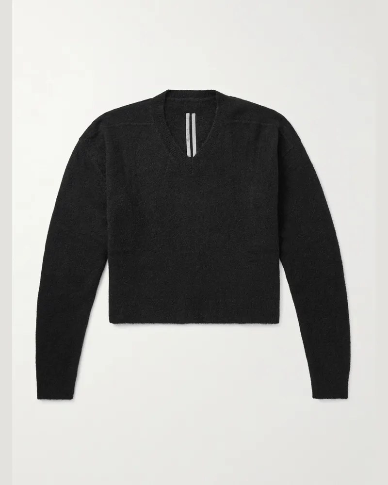 Rick Owens Tommy Pullover aus gebürstetem Strick Schwarz