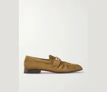 Mocallista Embellished Suede Penny Loafers
