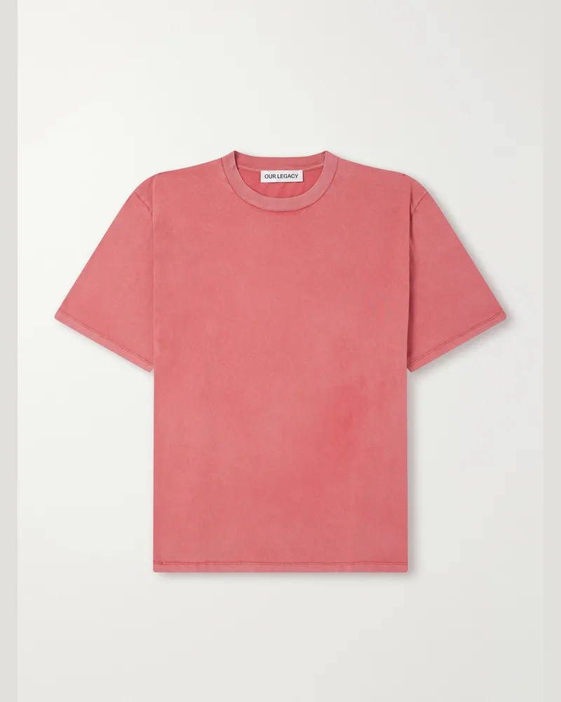 Our Legacy Box Cotton-Jersey T-Shirt Pink