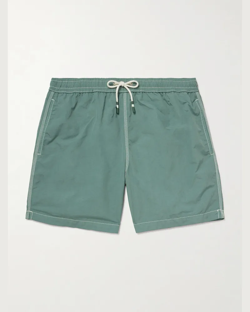 Hartford Slim-Fit Mid-Length Swim Shorts Green