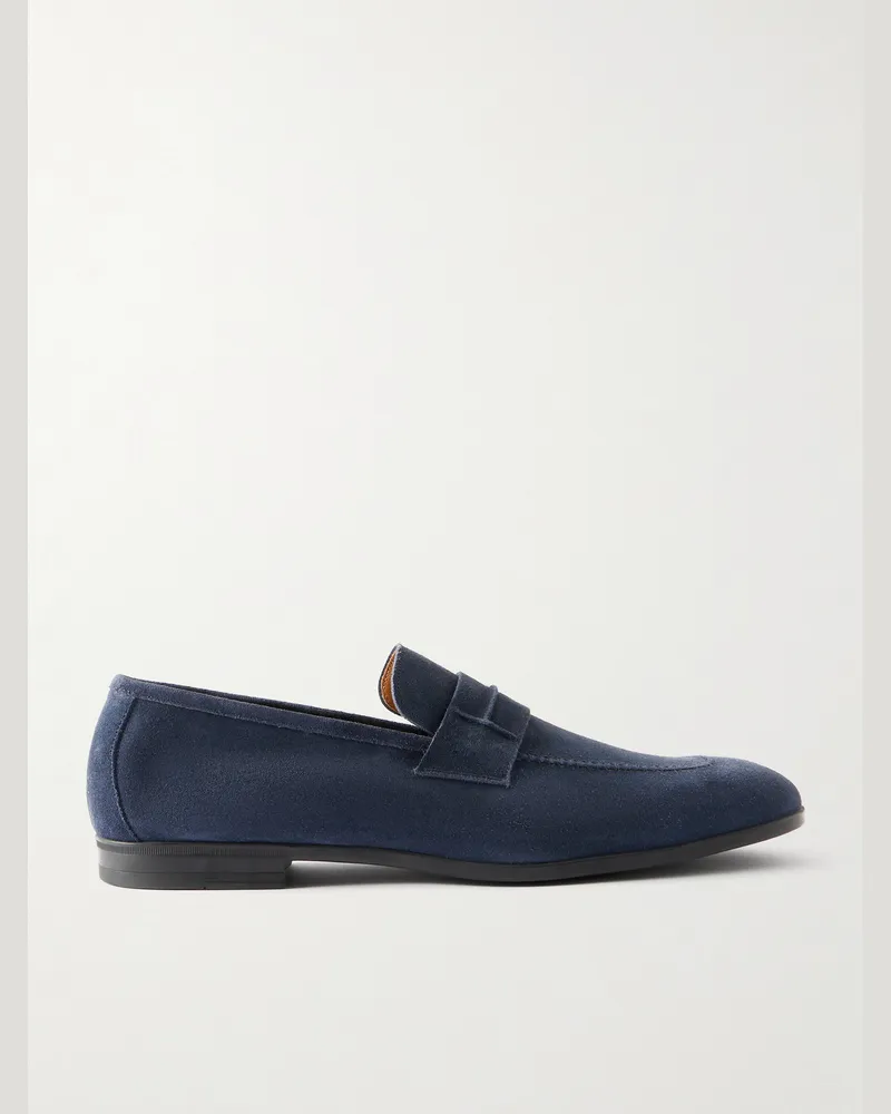 Tom Ford Sean Pennyloafers aus Veloursleder Blau